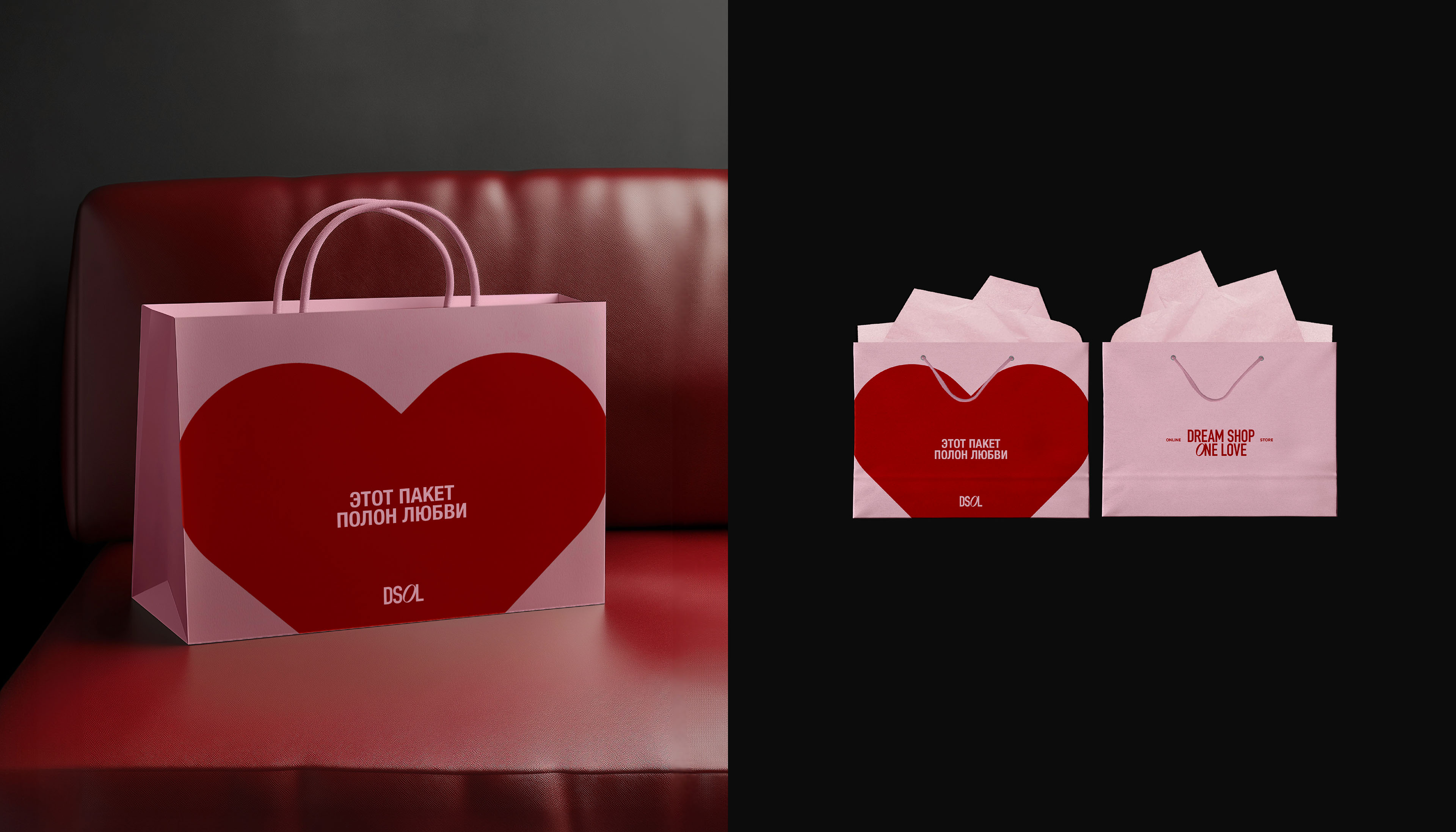 DREAM SHOP ONE LOVE | Логотип и айдентика бренда одежды — Изображение №6 — Брендинг на Dprofile