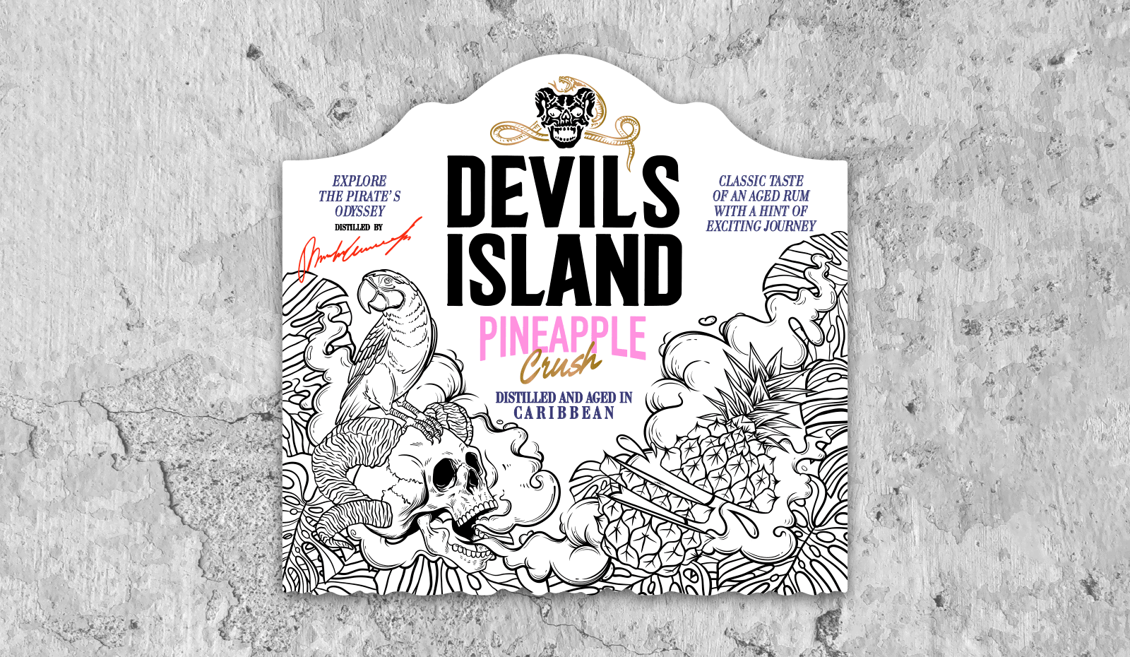 Devil’s Island этикетка для карибского рома. — Изображение №4 — Брендинг, Иллюстрация на Dprofile
