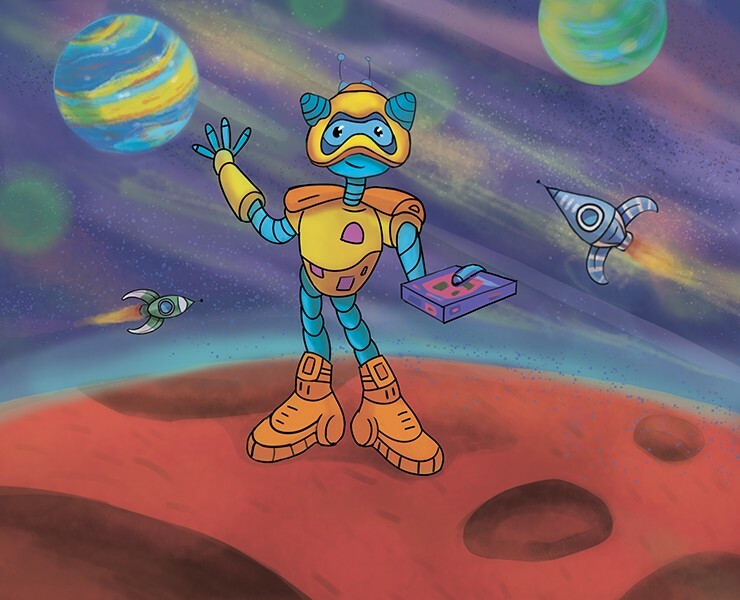 Space robot | Brand character | TOY — Брендинг, Иллюстрация на Dprofile