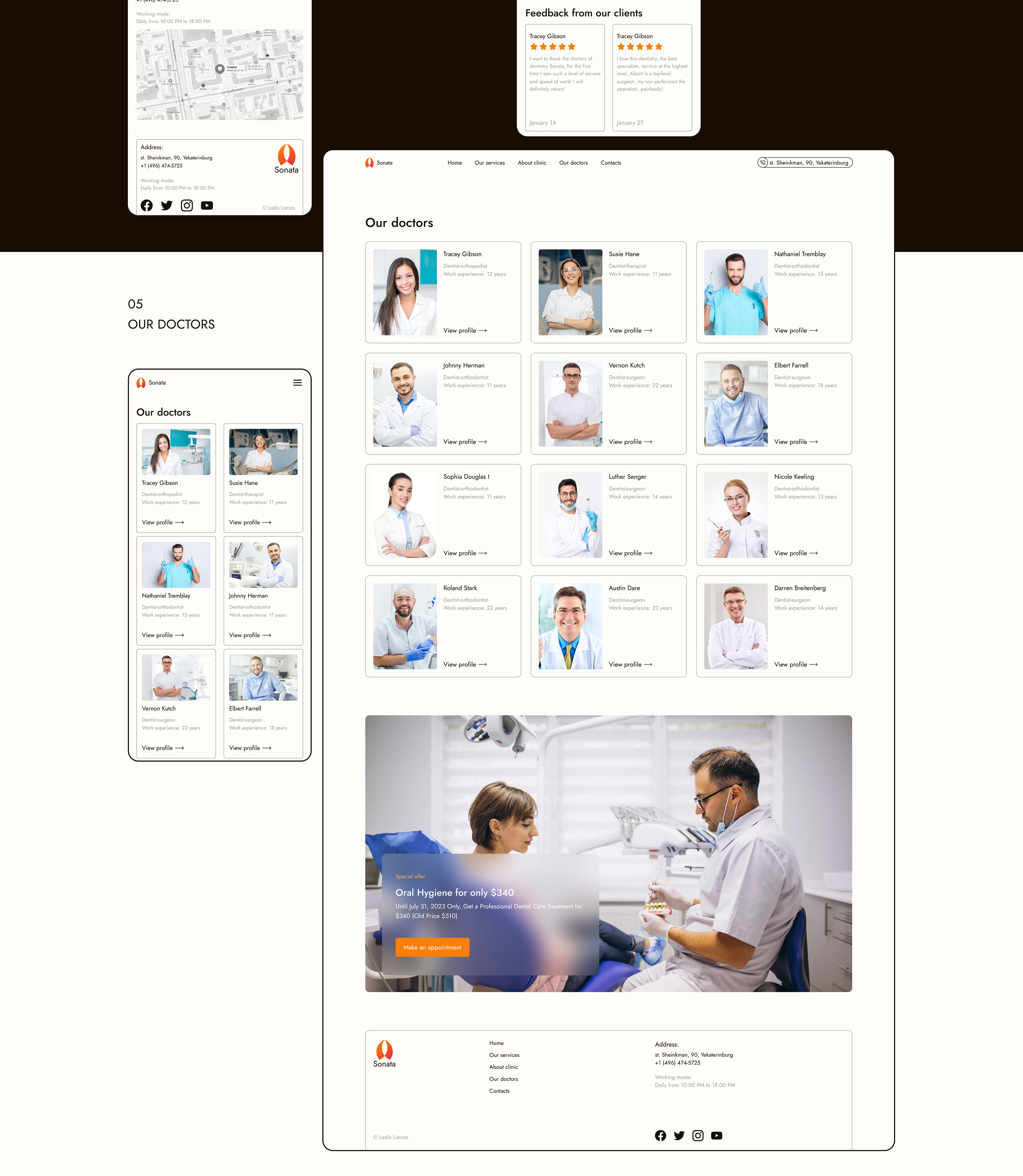 Sonata Clinic — Изображение №10 — Интерфейсы, Брендинг на Dprofile