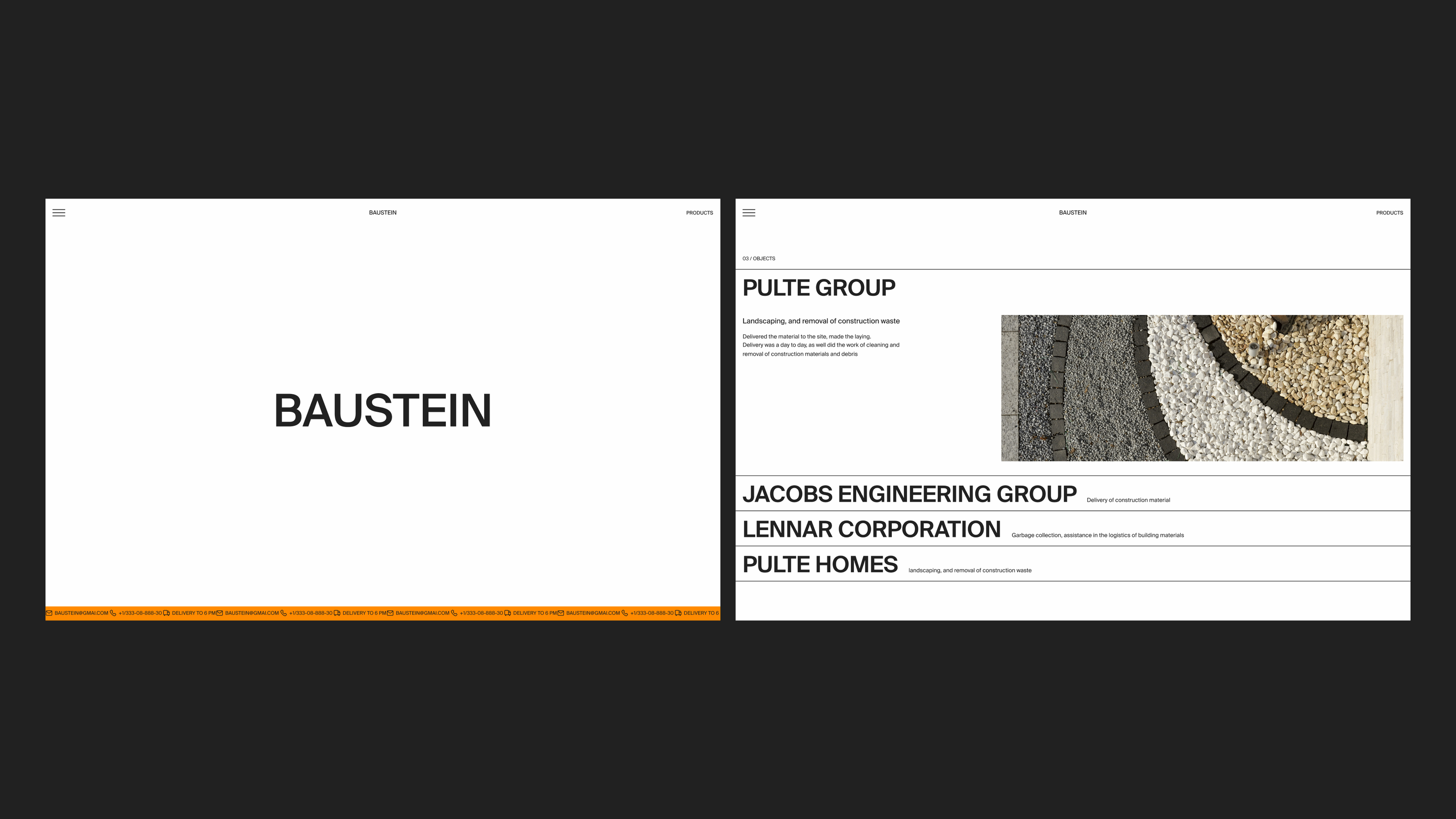 Baustein, web-design — Изображение №7 — Интерфейсы, Брендинг на Dprofile
