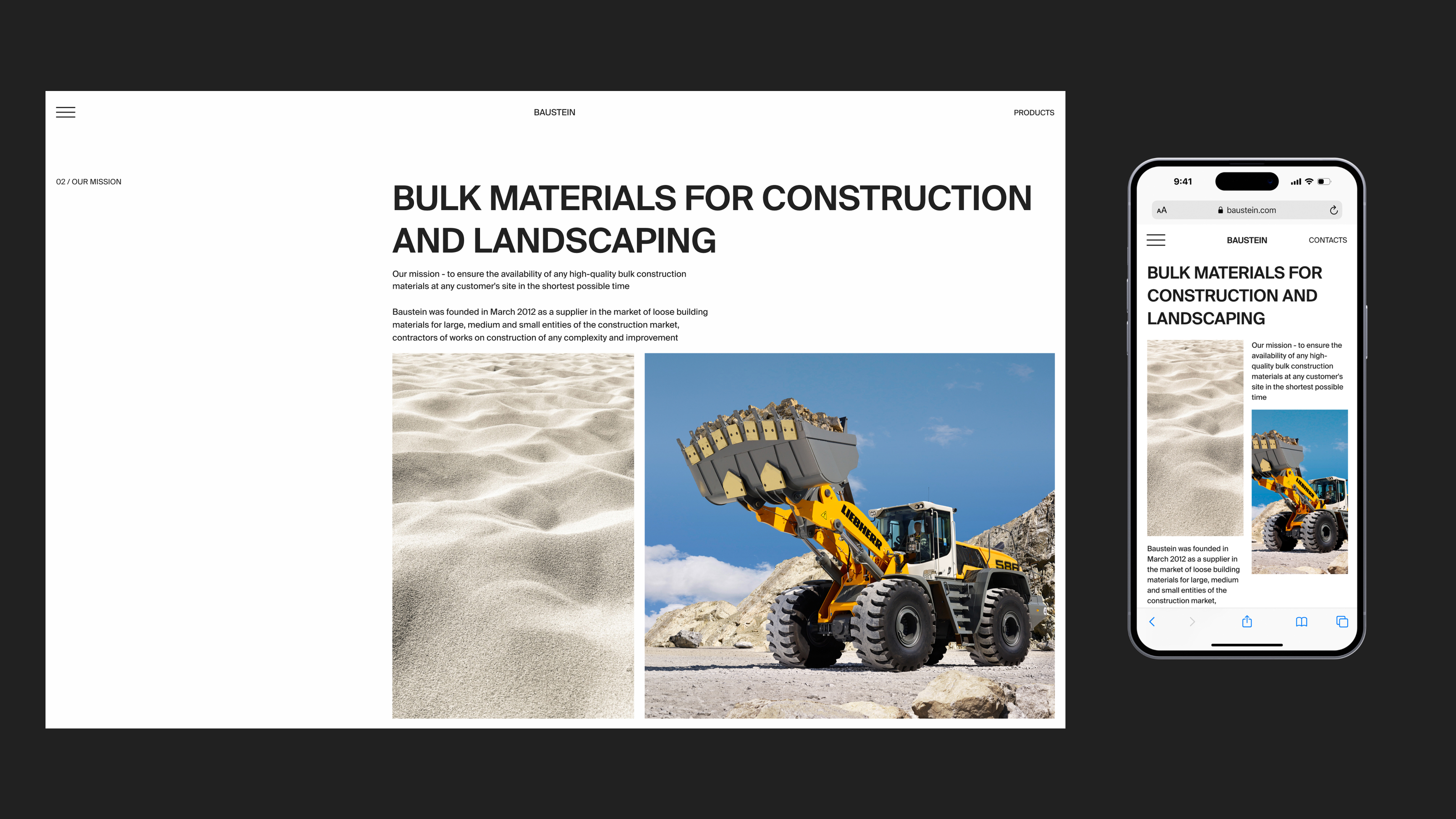 Baustein, web-design — Изображение №4 — Интерфейсы, Брендинг на Dprofile