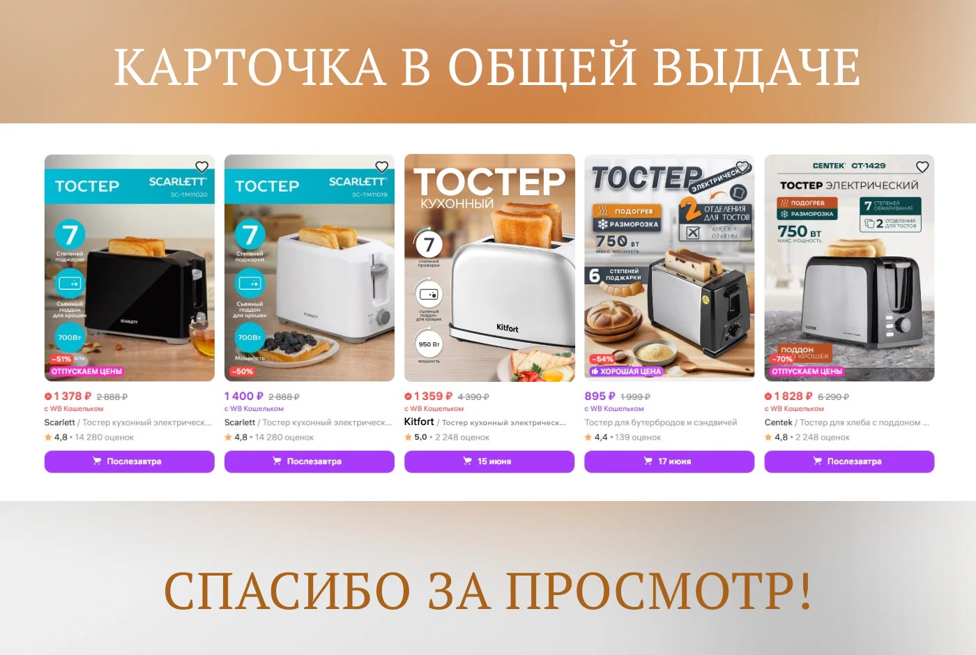 Дизайн карточек товара ТОСТЕР — Изображение №6 — Маркетинг на Dprofile