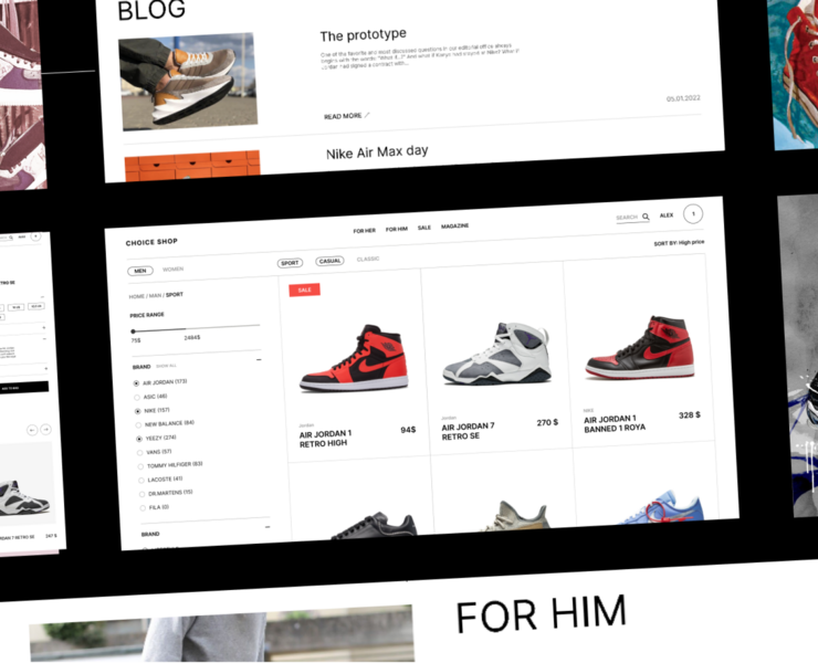 CHOICE - ECommerce store — Интерфейсы, Маркетинг на Dprofile