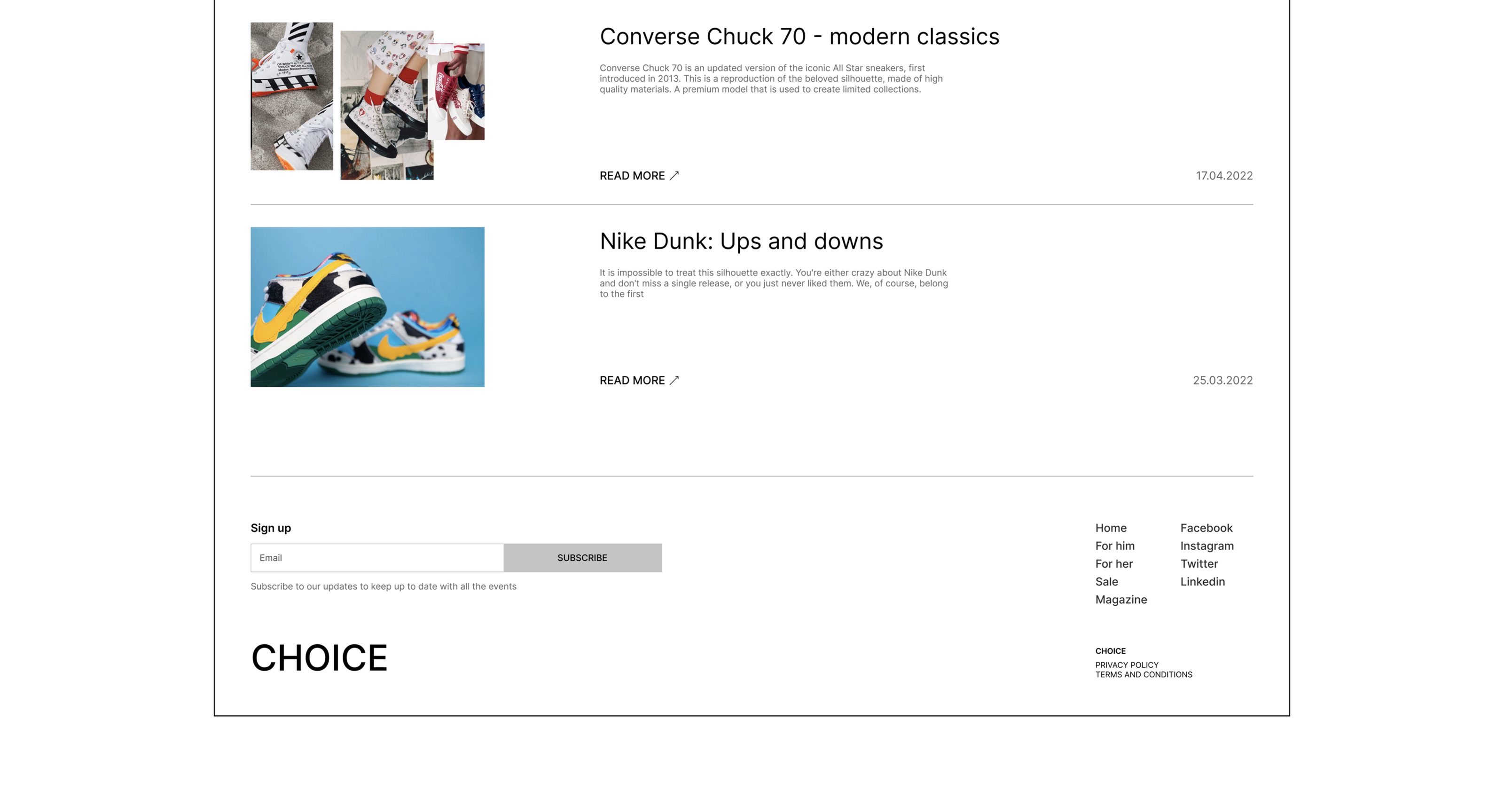 CHOICE - ECommerce store — Изображение №6 — Интерфейсы, Маркетинг на Dprofile