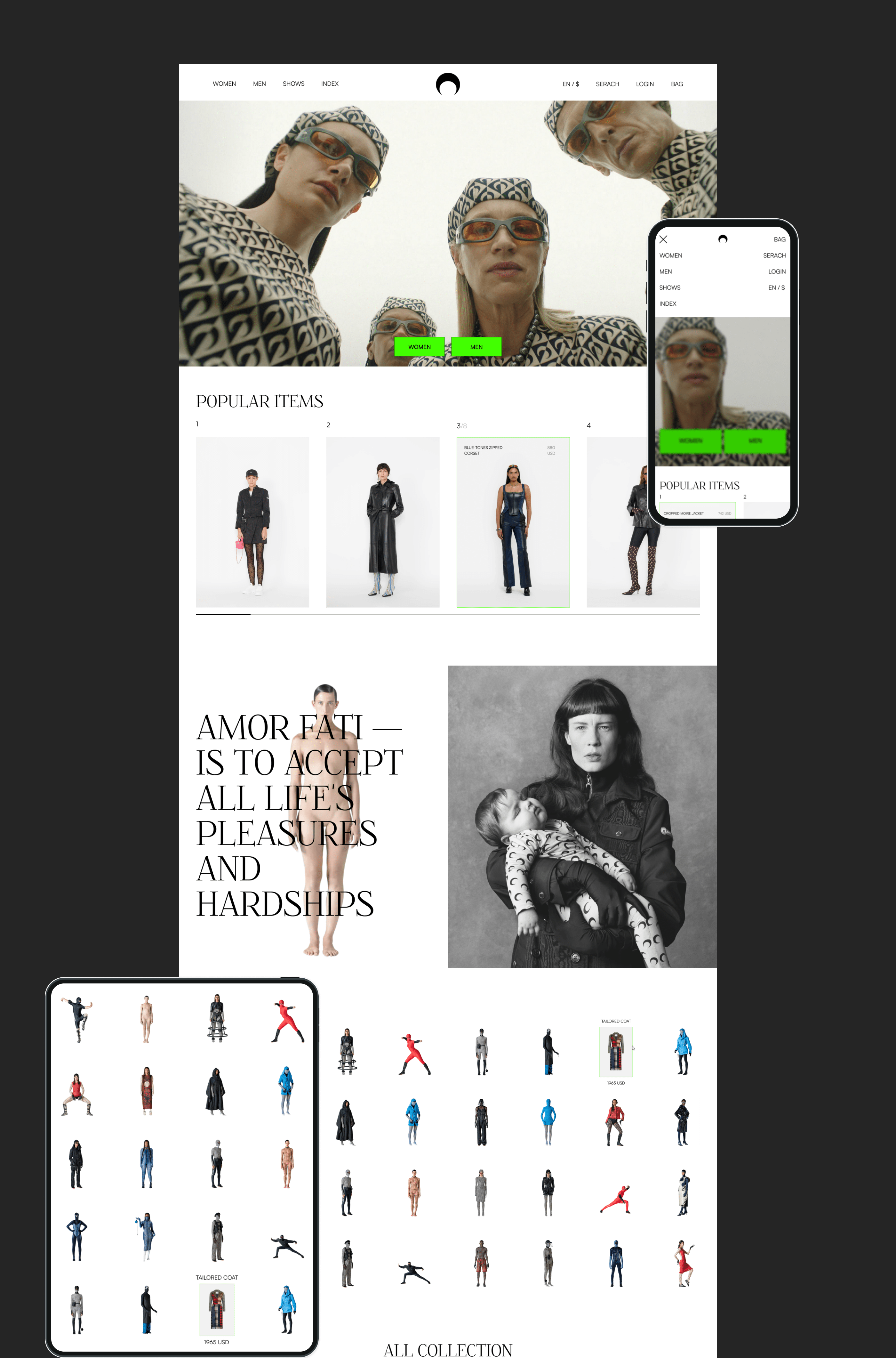 MARINE SERRE | E-commerce redesign — Изображение №2 — Интерфейсы, Брендинг на Dprofile