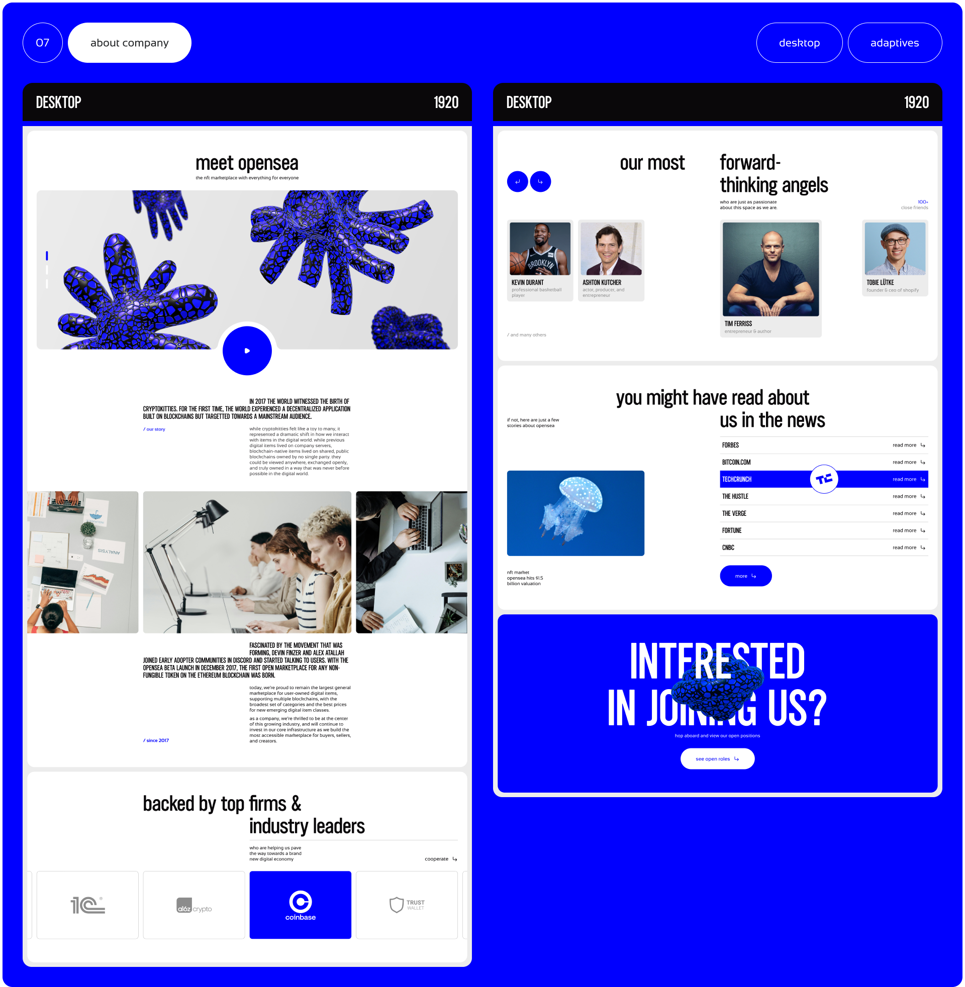 OpenSea | Corporate redesign — Изображение №14 — Интерфейсы на Dprofile