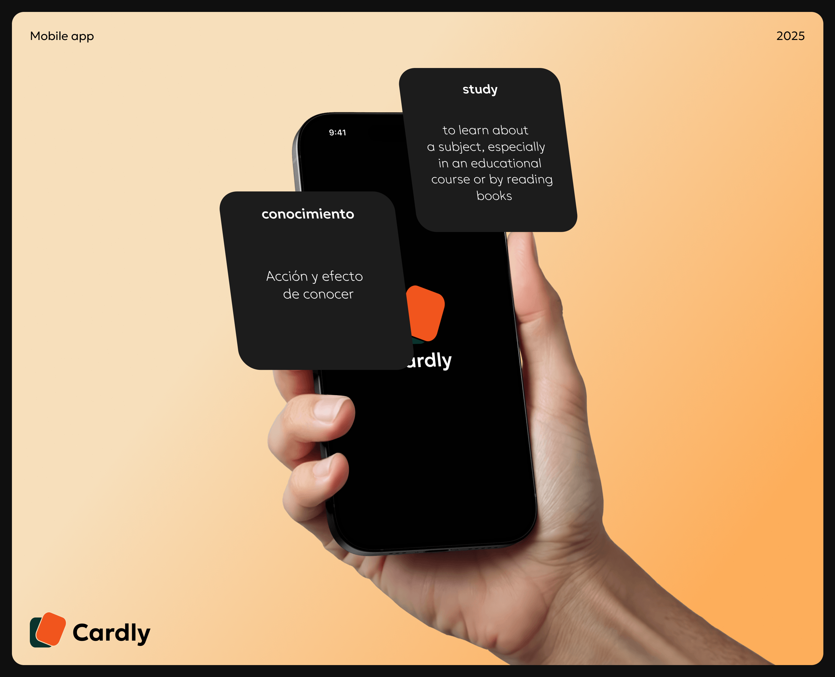 Cardly | Приложение с карточками для изучения языков — Интерфейсы на Dprofile