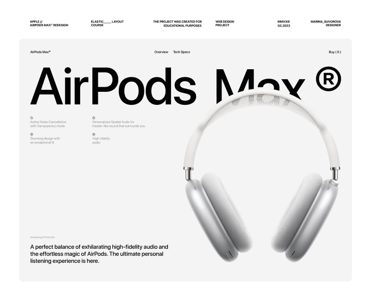 Apple AirPods Max® Redesign — Интерфейсы, Графика на Dprofile
