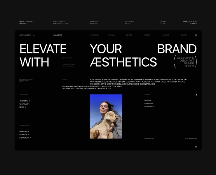Сайт-портфолио для веб-дизайнера — Интерфейсы, Графика на Dprofile