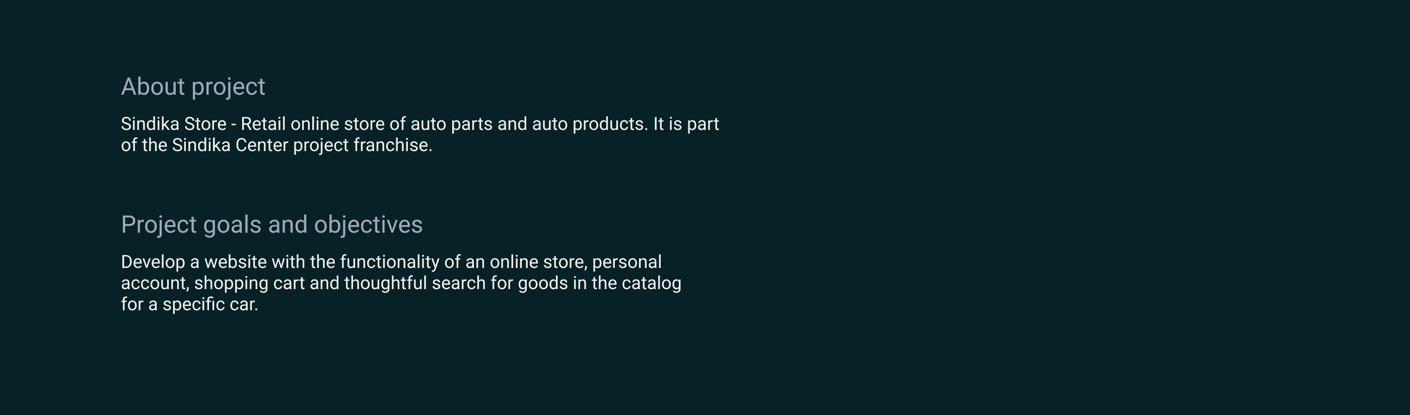 Sindika Store - Online store of auto parts — Изображение №3 — Интерфейсы на Dprofile