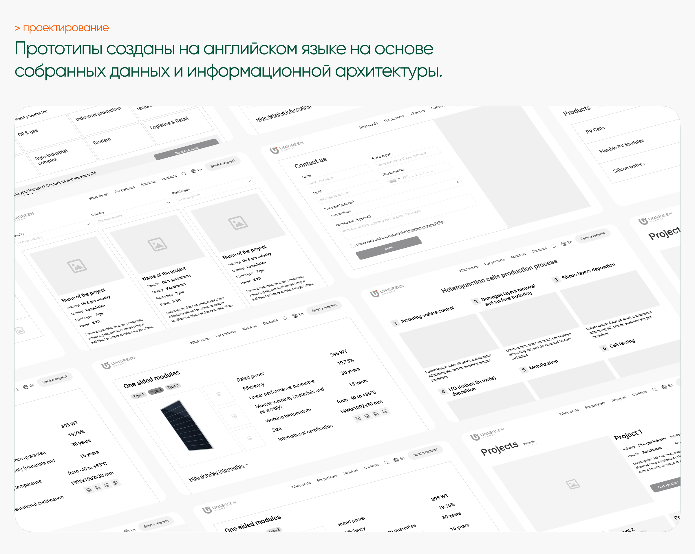 Корпоративный сайт Unigreen Energy — Изображение №3 — Интерфейсы, Графика на Dprofile