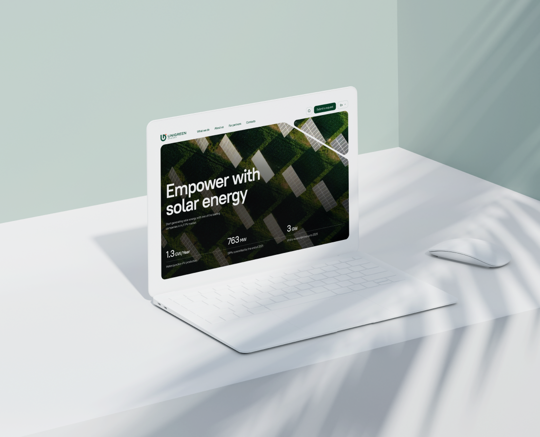 Корпоративный сайт Unigreen Energy — Интерфейсы, Графика на Dprofile