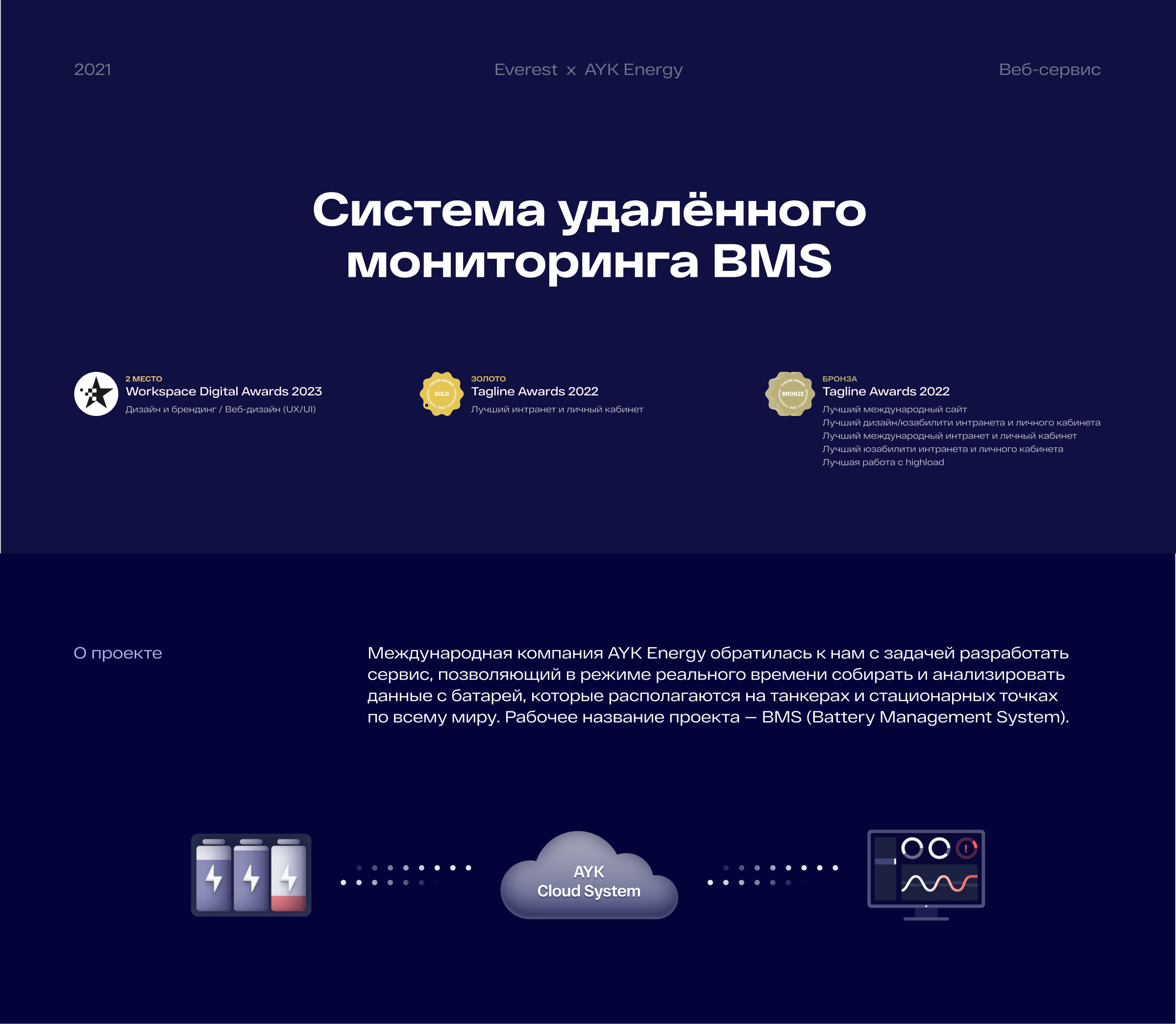 Ayk Energy. Сервис удалённого мониторинга BMS — Изображение №1 — Интерфейсы на Dprofile