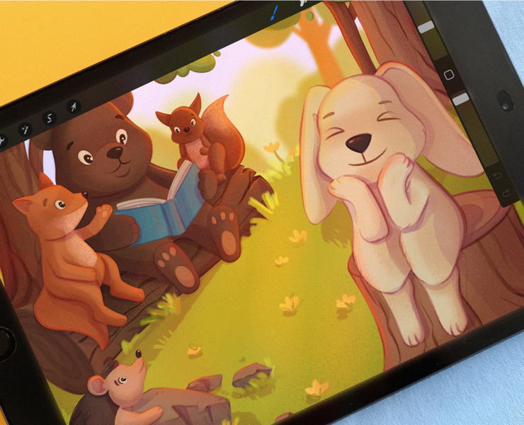 Illustration for Children's book about Rabbit — Иллюстрация на Dprofile
