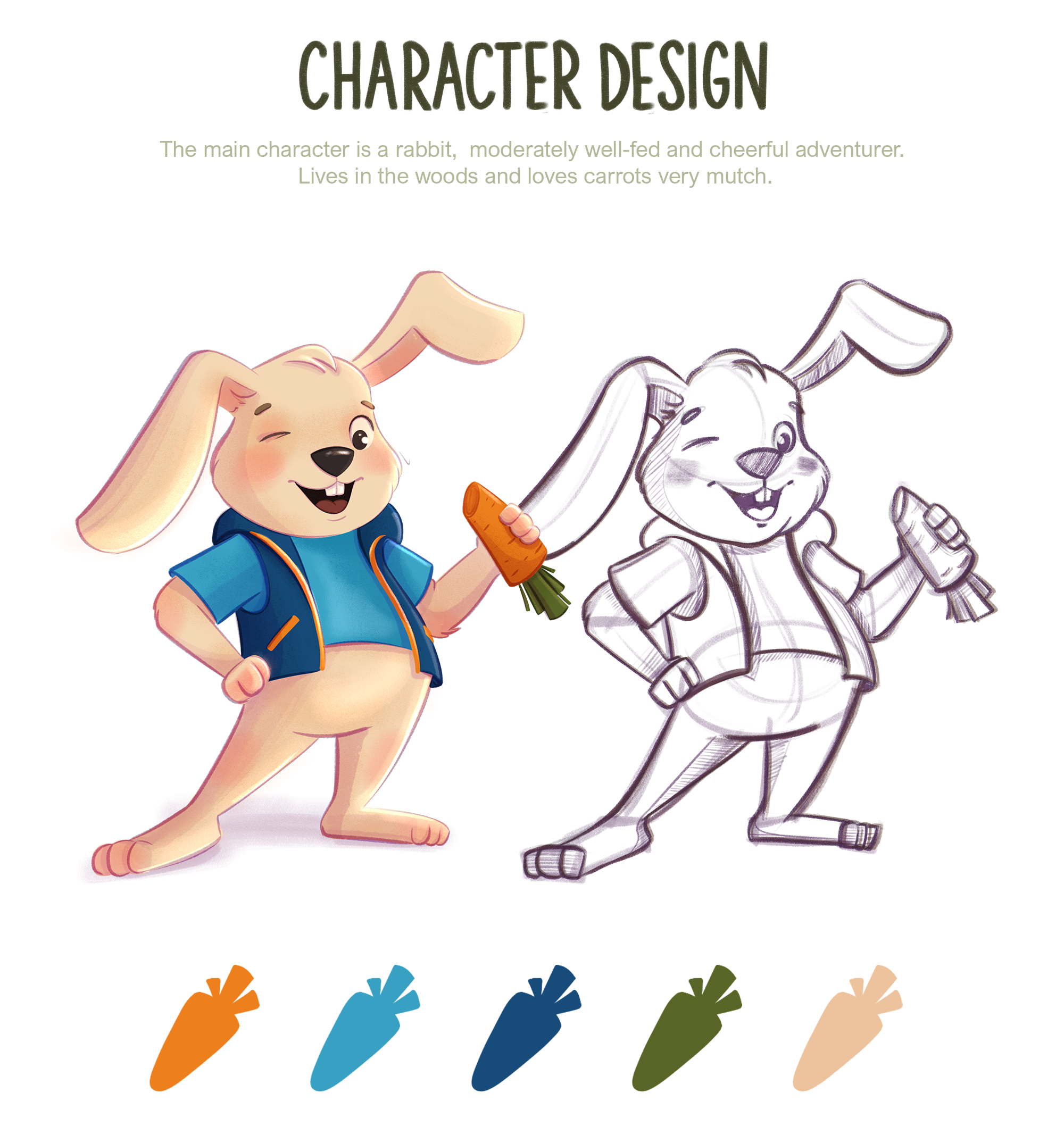 Illustration for Children's book about Rabbit — Изображение №2 — Иллюстрация на Dprofile