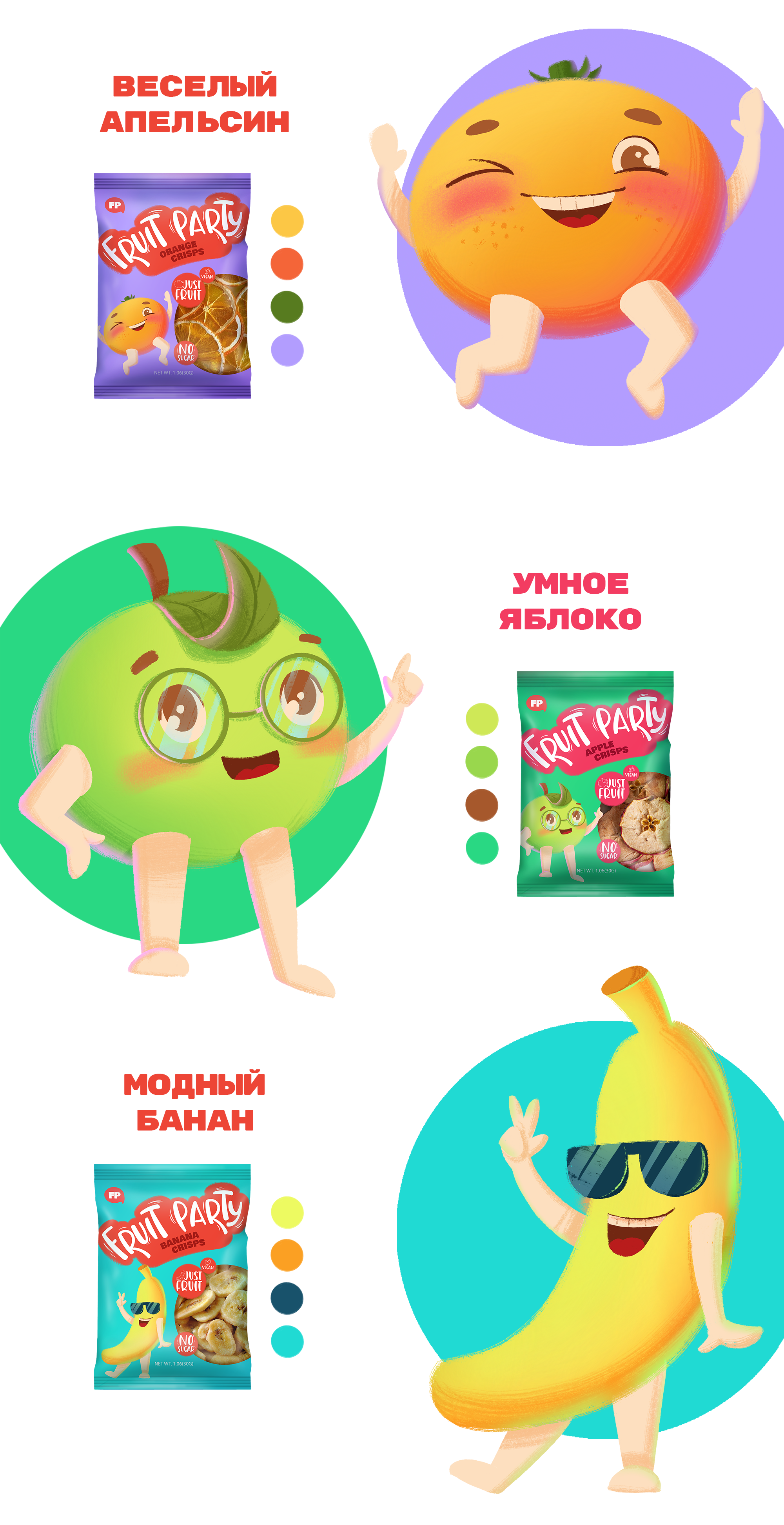 Дизайн упаковки для сухофруктов. Разработка персонажей. — Изображение №5 — Брендинг, Иллюстрация на Dprofile
