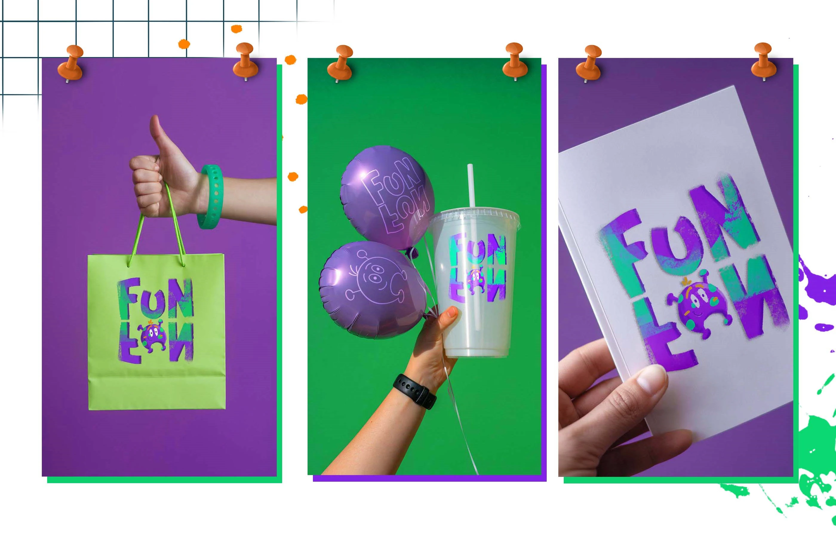 Разработка логотипа для развлекательного центра "Fun-fun" — Изображение №5 — Брендинг, Иллюстрация на Dprofile