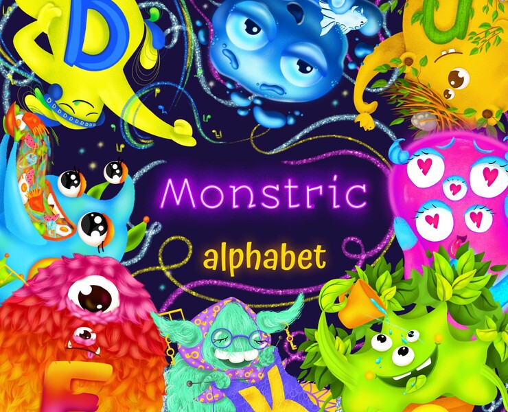 Иллюстрации монстров для детей. Алфавит на Dprofile