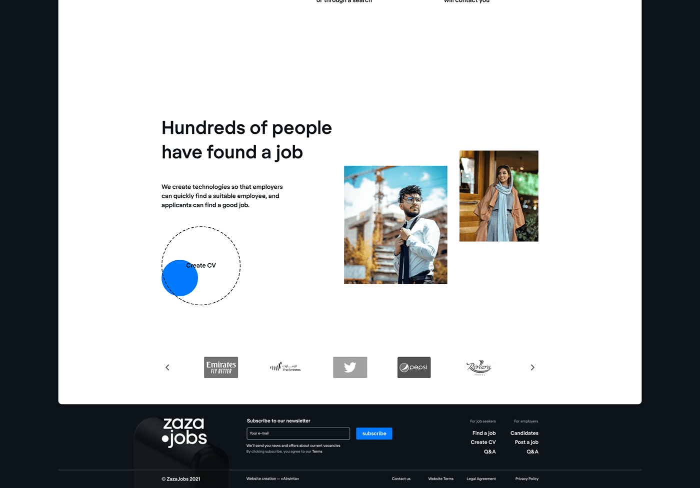 ZAZA.jobs | job search website — Изображение №10 — Интерфейсы на Dprofile