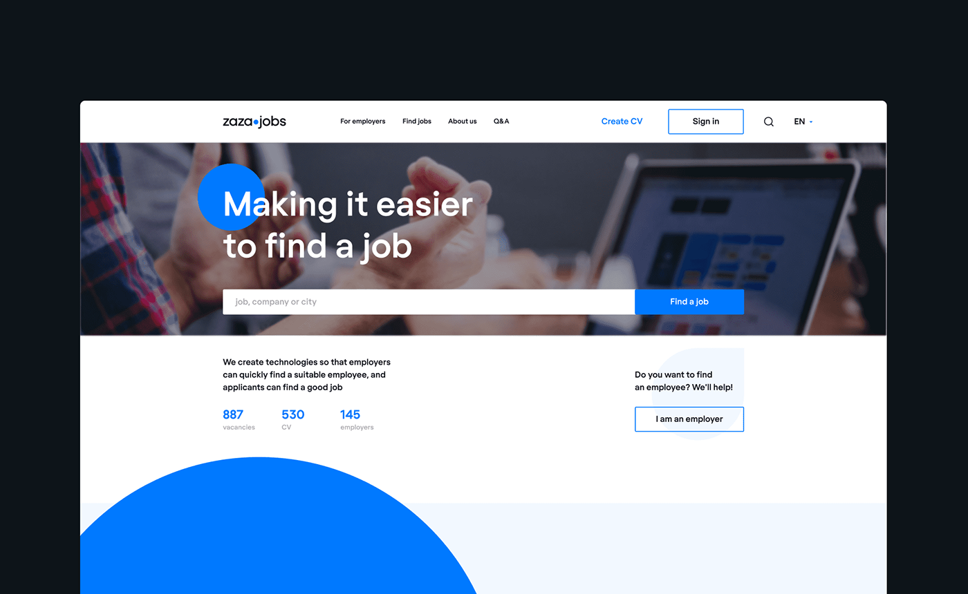 ZAZA.jobs | job search website — Изображение №8 — Интерфейсы на Dprofile