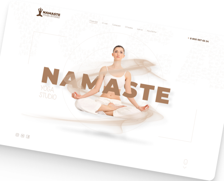 Yoga studio landing page — Интерфейсы на Dprofile