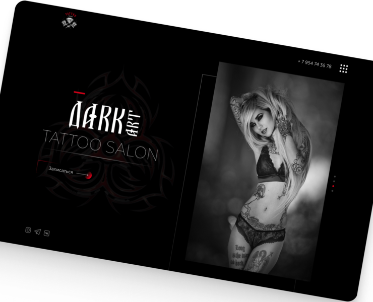 Tattoo studio landing page — Интерфейсы на Dprofile