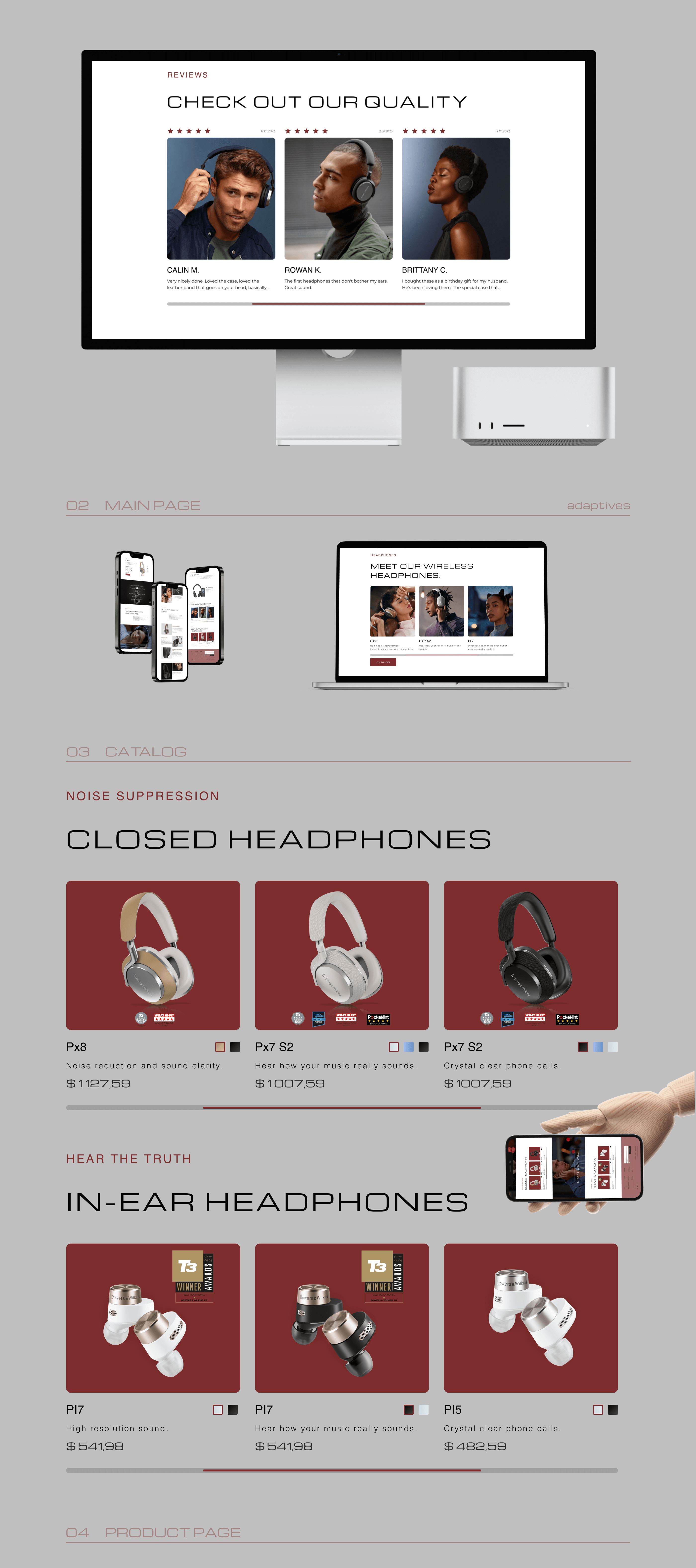 BOWERS & WILKINS `23 — Изображение №7 — Брендинг, Интерфейсы на Dprofile