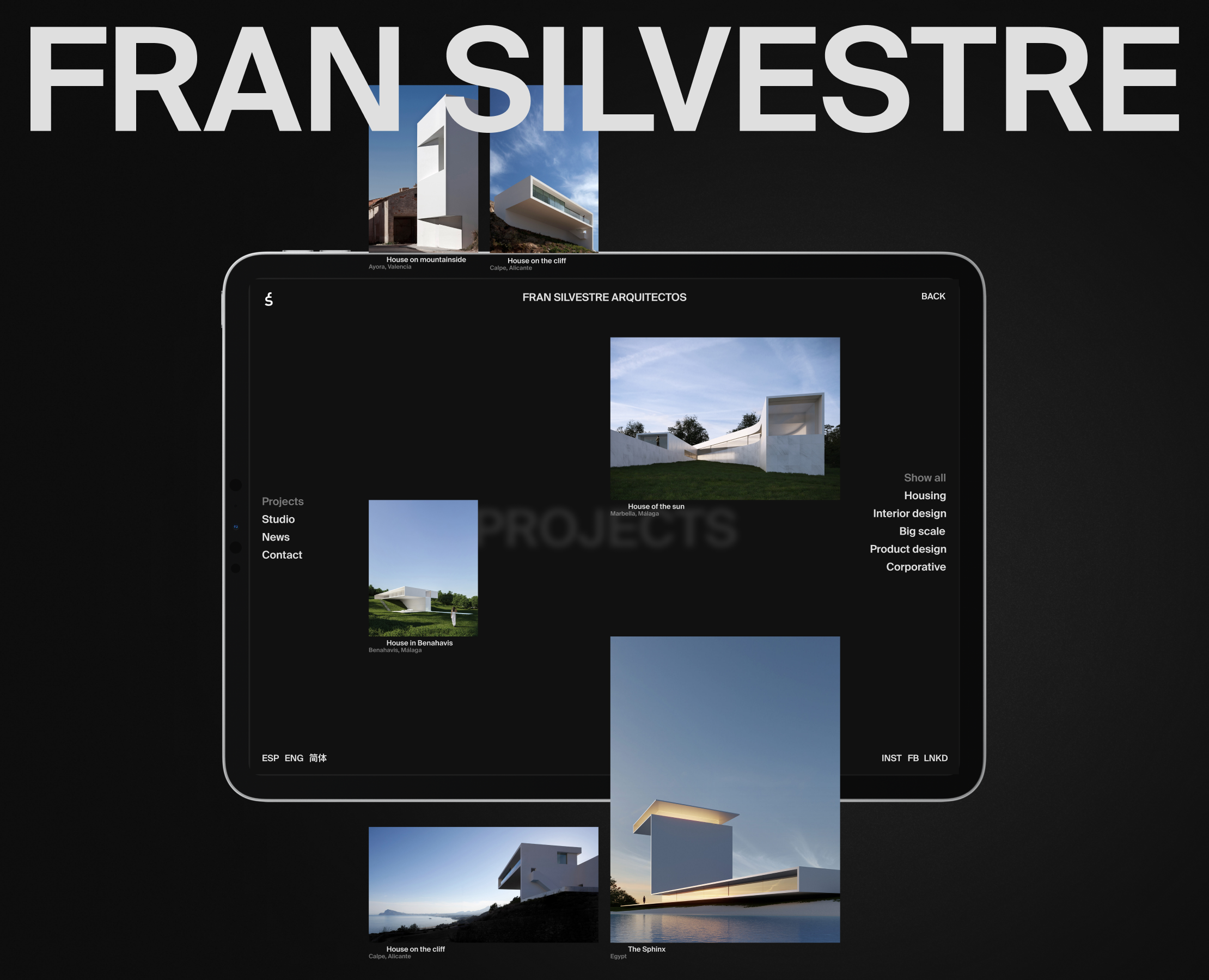 Fran Silvestre | studio website — Интерфейсы, Анимация на Dprofile