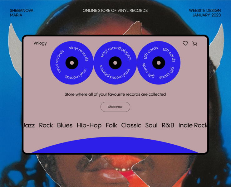 Vnlogy | online store of vinyl records — Интерфейсы на Dprofile