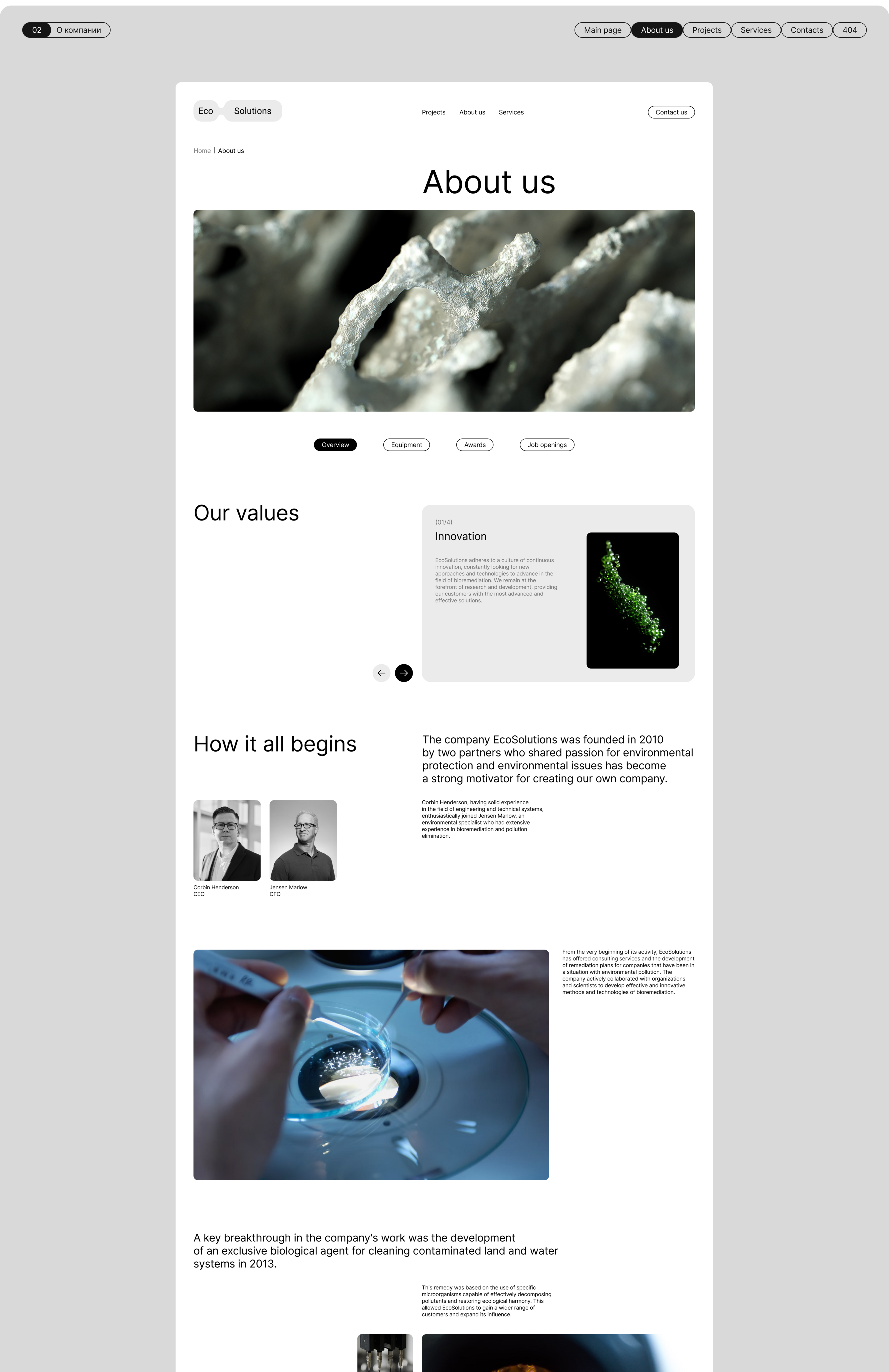 Eco Solutions | Corporate website — Изображение №8 — Интерфейсы на Dprofile