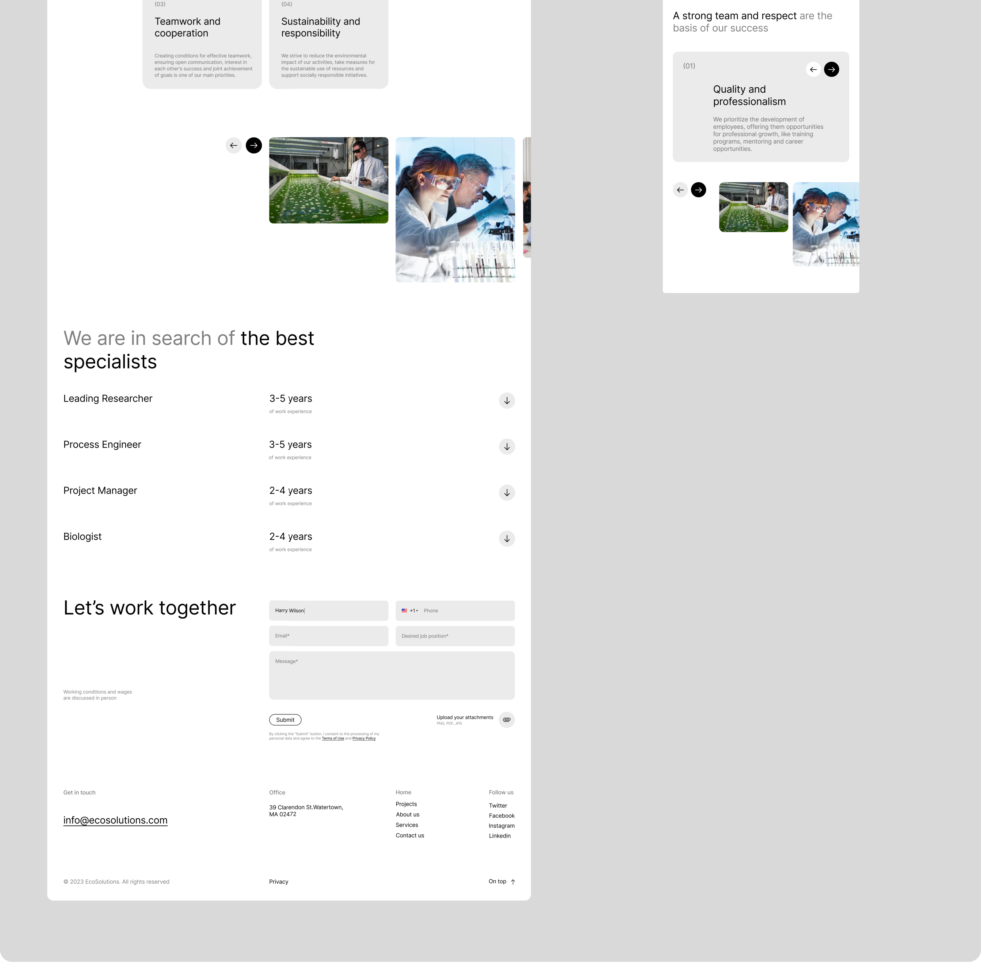 Eco Solutions | Corporate website — Изображение №11 — Интерфейсы на Dprofile