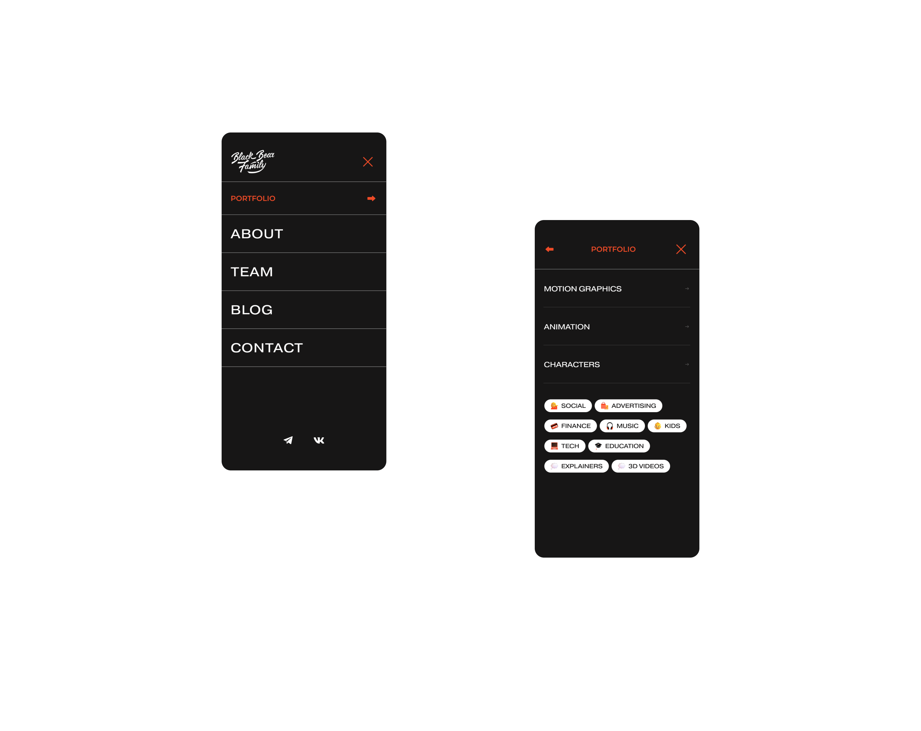 Black Bear Family | Video Production — Изображение №5 — Интерфейсы, Иллюстрация на Dprofile