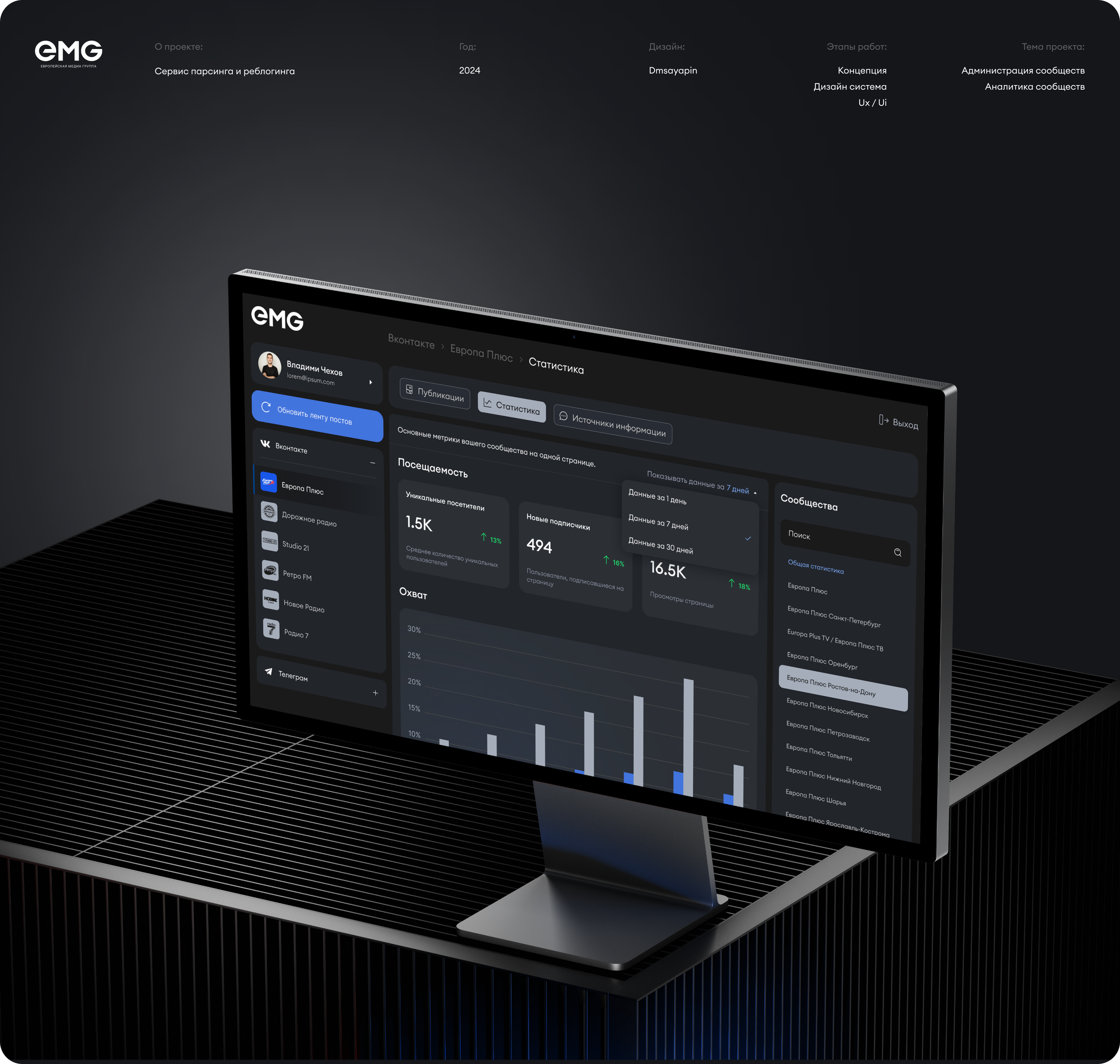 EMG | CRM — Изображение №1 — Интерфейсы на Dprofile