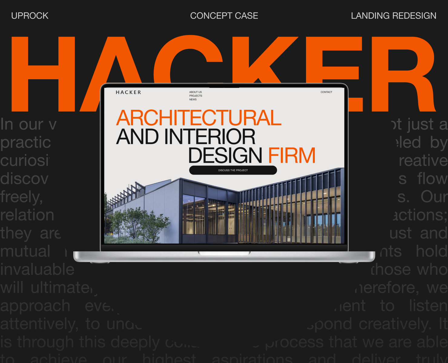 Architecture Studio | LANDING PAGE REDESIGN на Dprofile