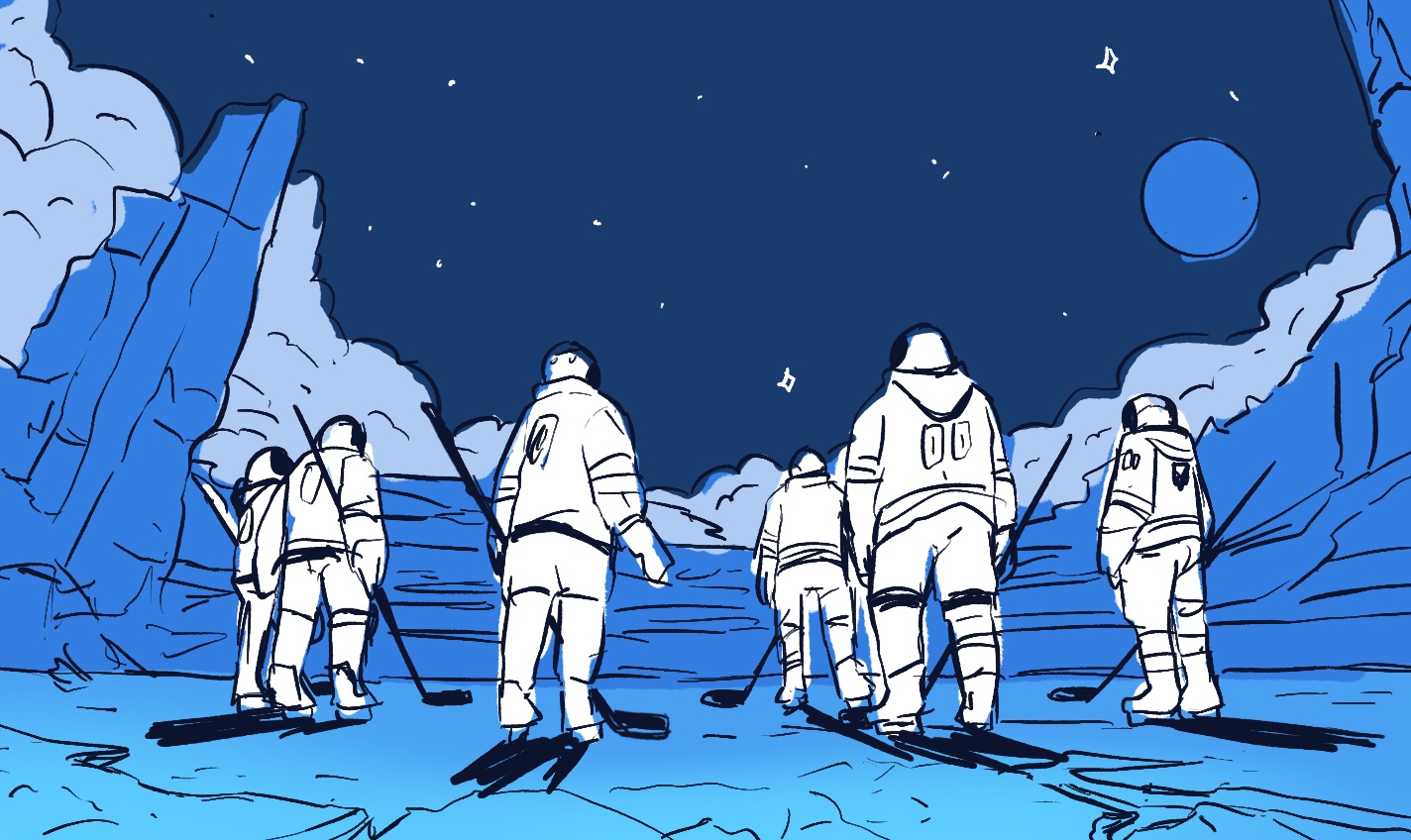 Cosmic Hockey League — Изображение №4 — Иллюстрация на Dprofile