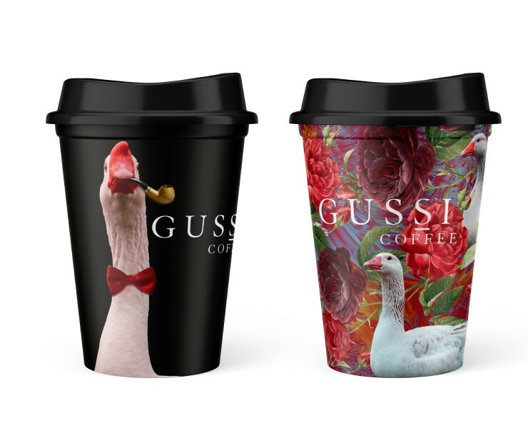 Дизайн стаканов с кофе для кофейни Gussi — Брендинг, Иллюстрация на Dprofile