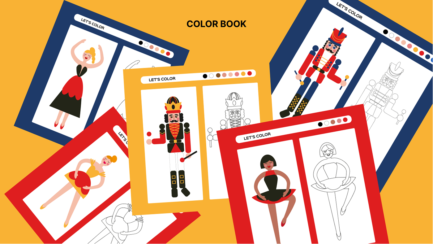 Christmas Nutcracker Greetings with kids worksheets — Изображение №15 — Иллюстрация, Графика на Dprofile