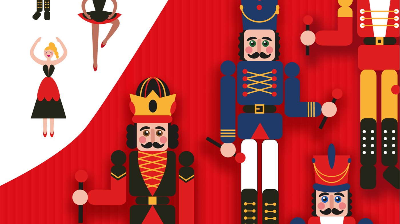 Christmas Nutcracker Greetings with kids worksheets — Изображение №7 — Иллюстрация, Графика на Dprofile