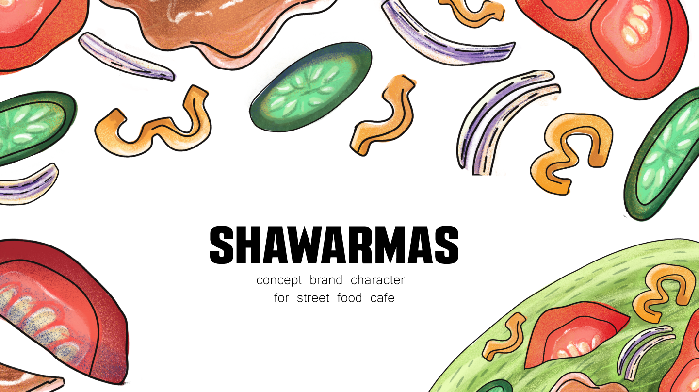 SHAWARMAS Дизайн персонажа — Изображение №1 — Иллюстрация, Графика на Dprofile