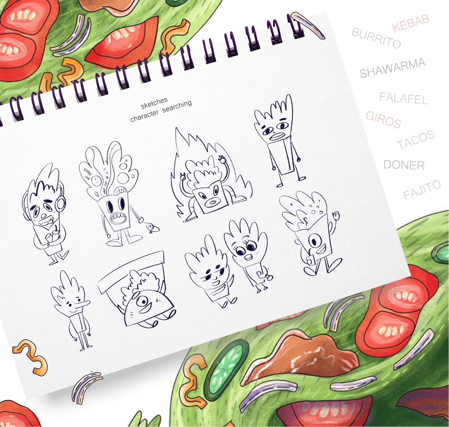 SHAWARMAS Дизайн персонажа — Изображение №3 — Иллюстрация, Графика на Dprofile