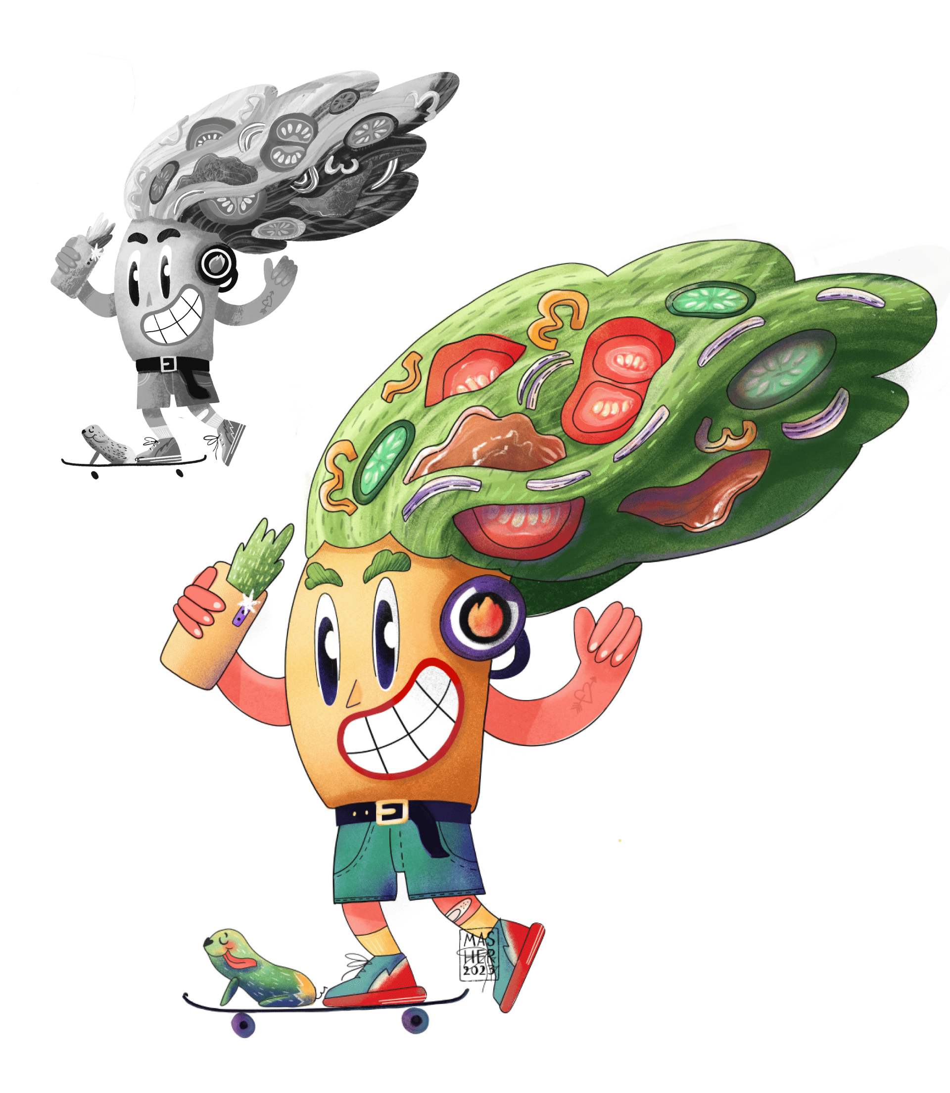 SHAWARMAS Дизайн персонажа — Изображение №12 — Иллюстрация, Графика на Dprofile