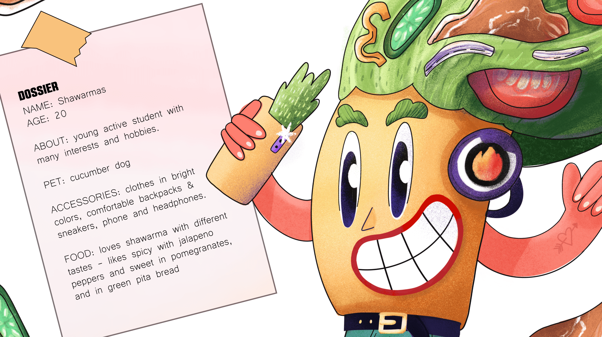 SHAWARMAS Дизайн персонажа — Изображение №2 — Иллюстрация, Графика на Dprofile