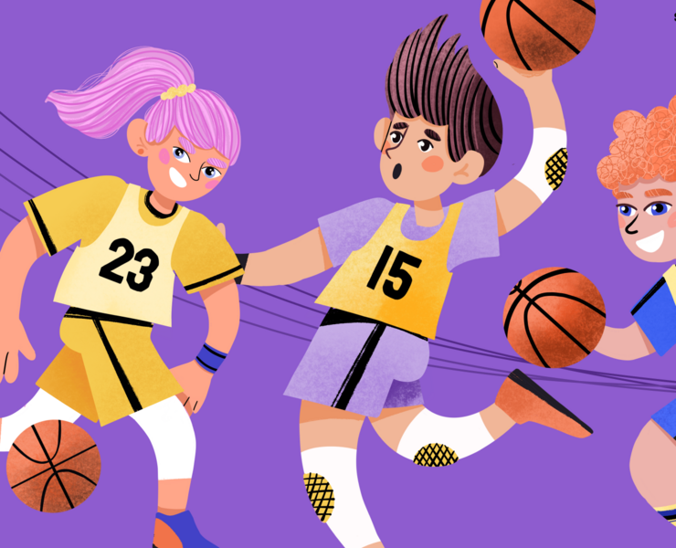 BASKETBALL SPORTS SCHOOL illustration web app design — Иллюстрация, Графика на Dprofile