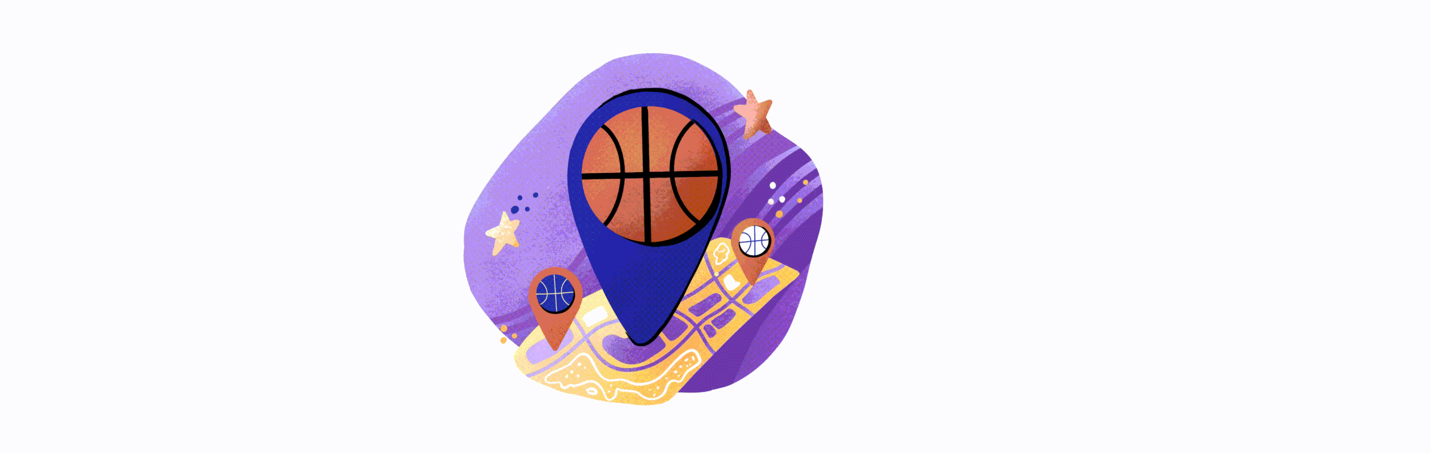 BASKETBALL SPORTS SCHOOL illustration web app design — Изображение №2 — Иллюстрация, Графика на Dprofile