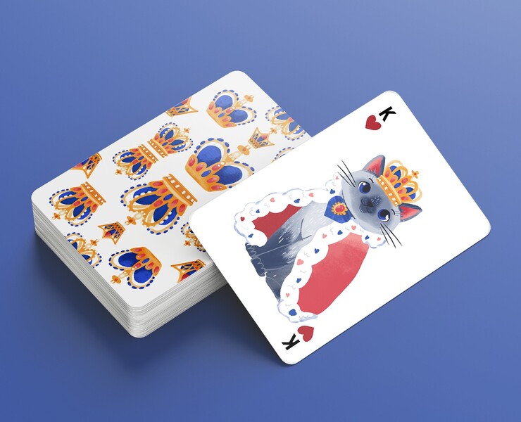 Игральные карты Королевские Кошки. — Брендинг, Иллюстрация на Dprofile