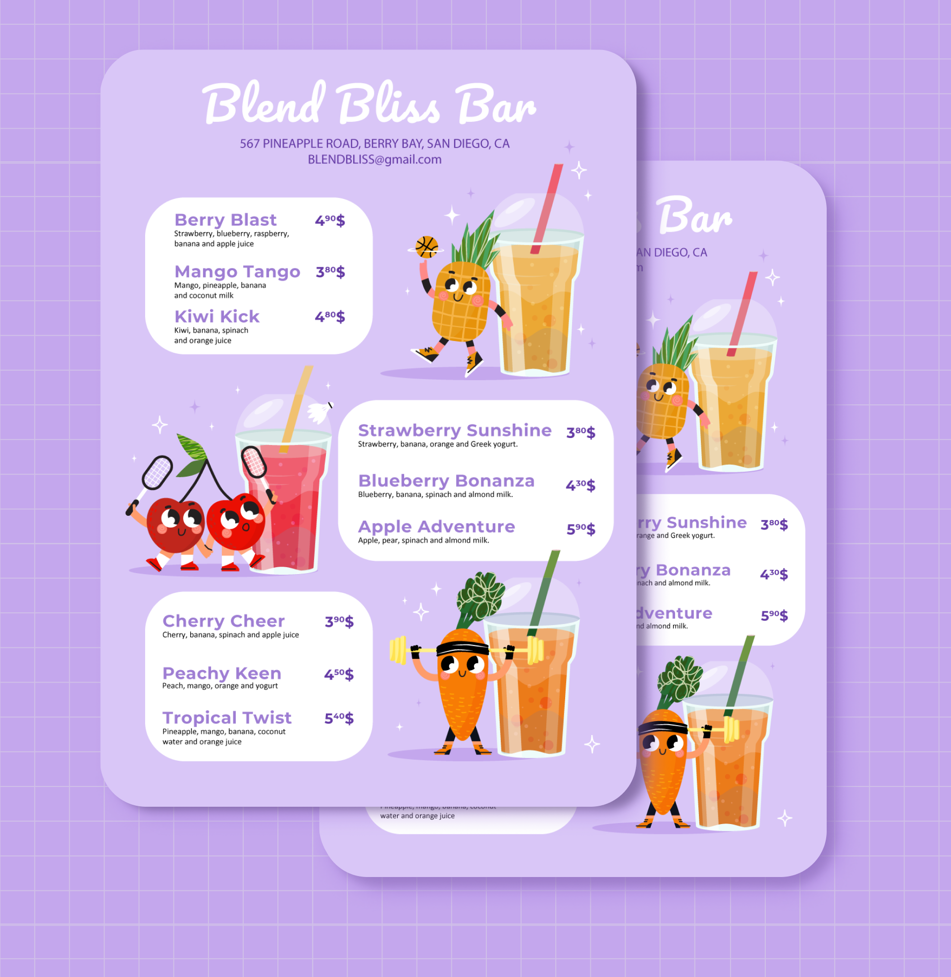 Персонажи для смузи. Smoothie character design — Изображение №8 — Брендинг, Иллюстрация на Dprofile