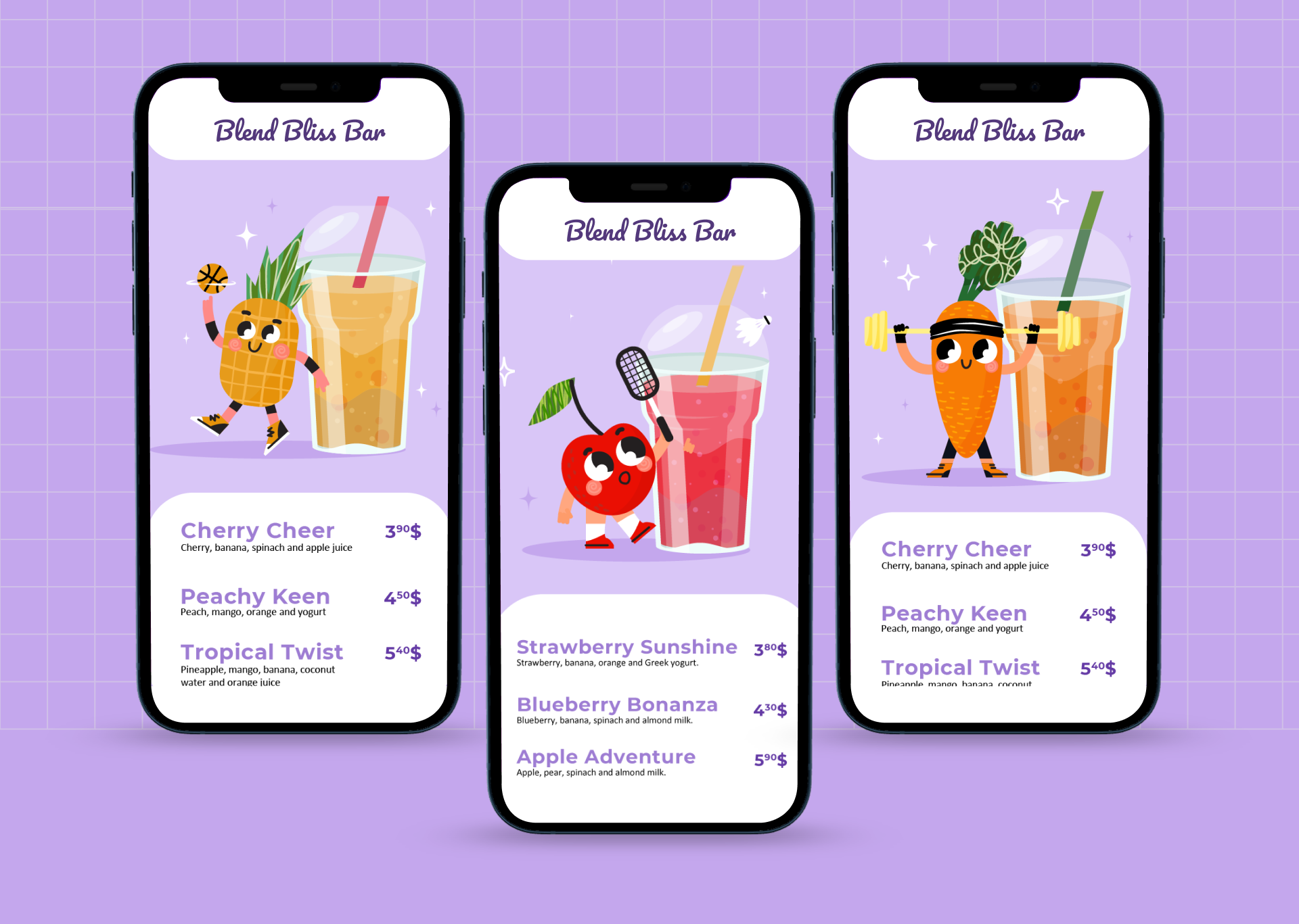 Персонажи для смузи. Smoothie character design — Изображение №5 — Брендинг, Иллюстрация на Dprofile