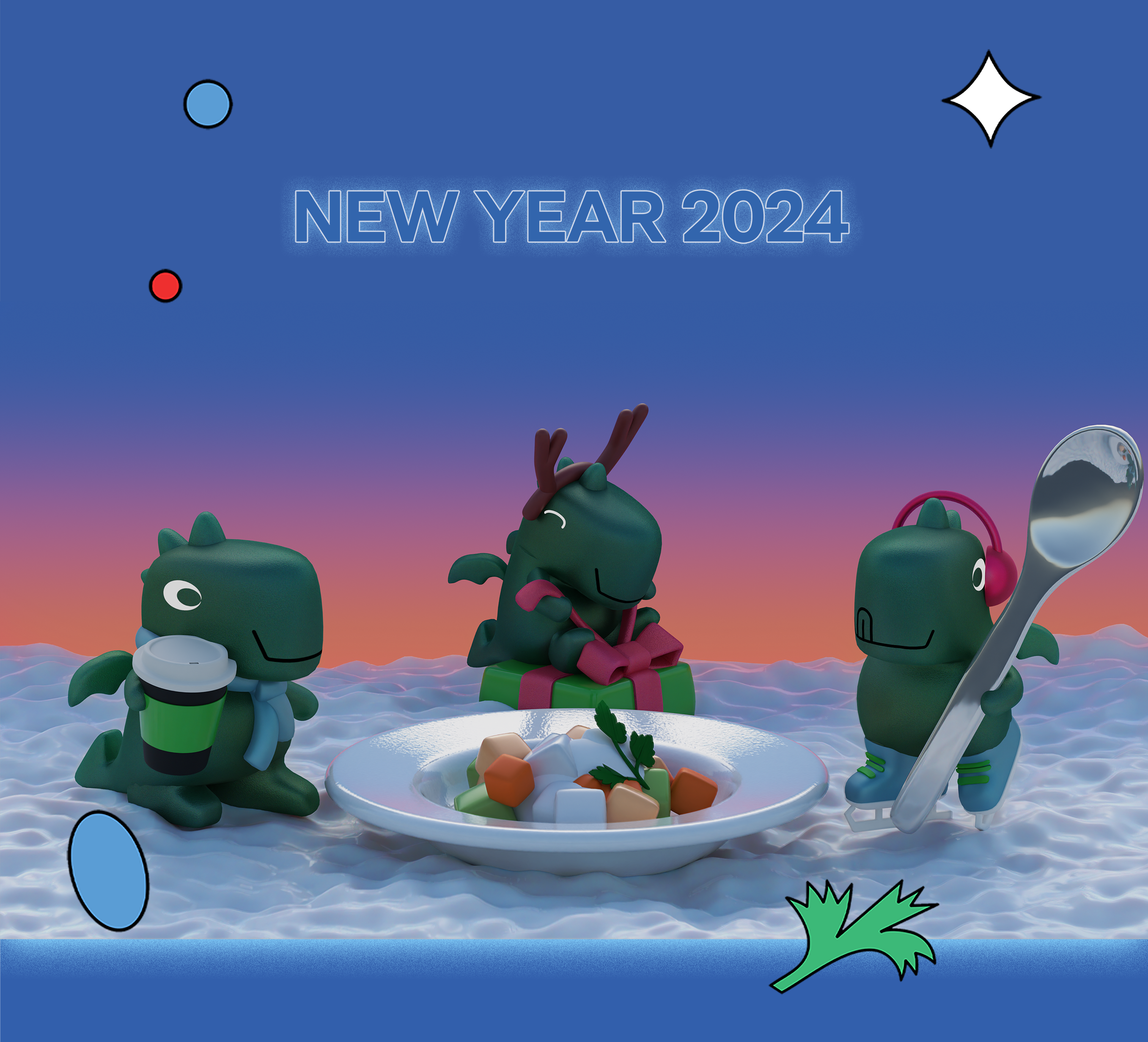 азбука вкуса новый год 2024 | витрины — Изображение №1 — 3D, Анимация на Dprofile