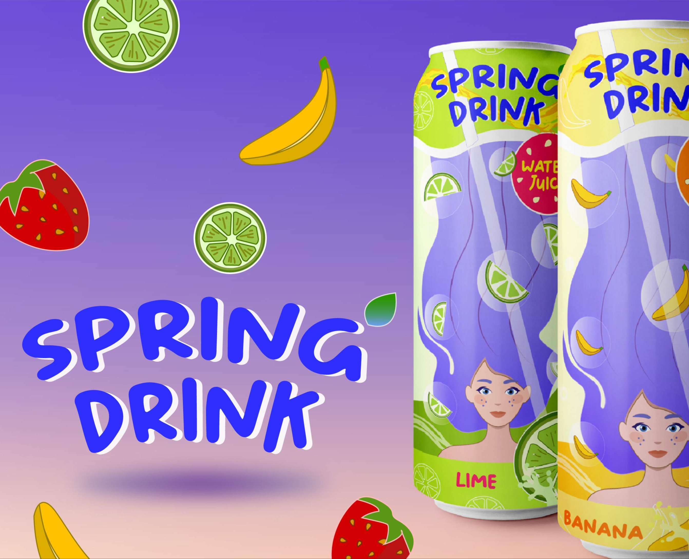 Дизайн упаковки SPRING-DRINK на Dprofile